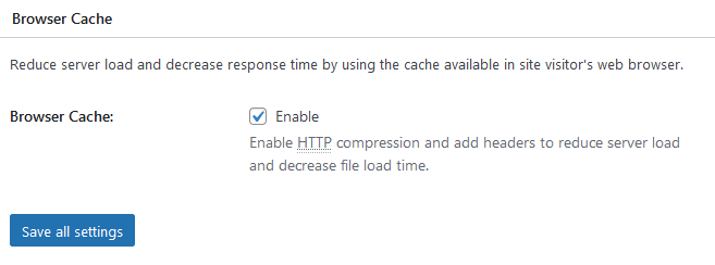 W3TC Browser Cache Settings