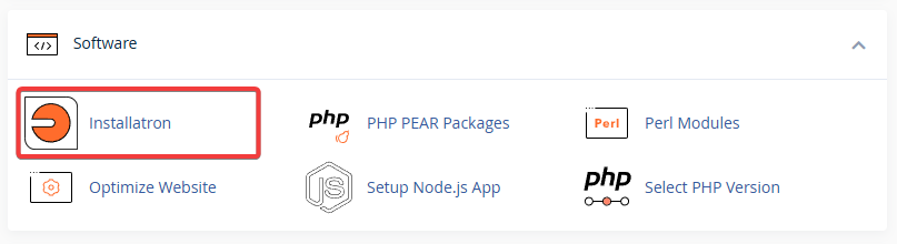 cPanel Installatron opcija